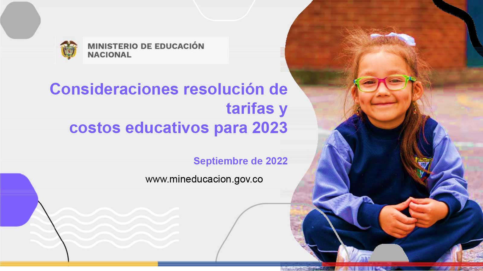 Consideraciones resolución de tarifas y  costos educativos para 2023